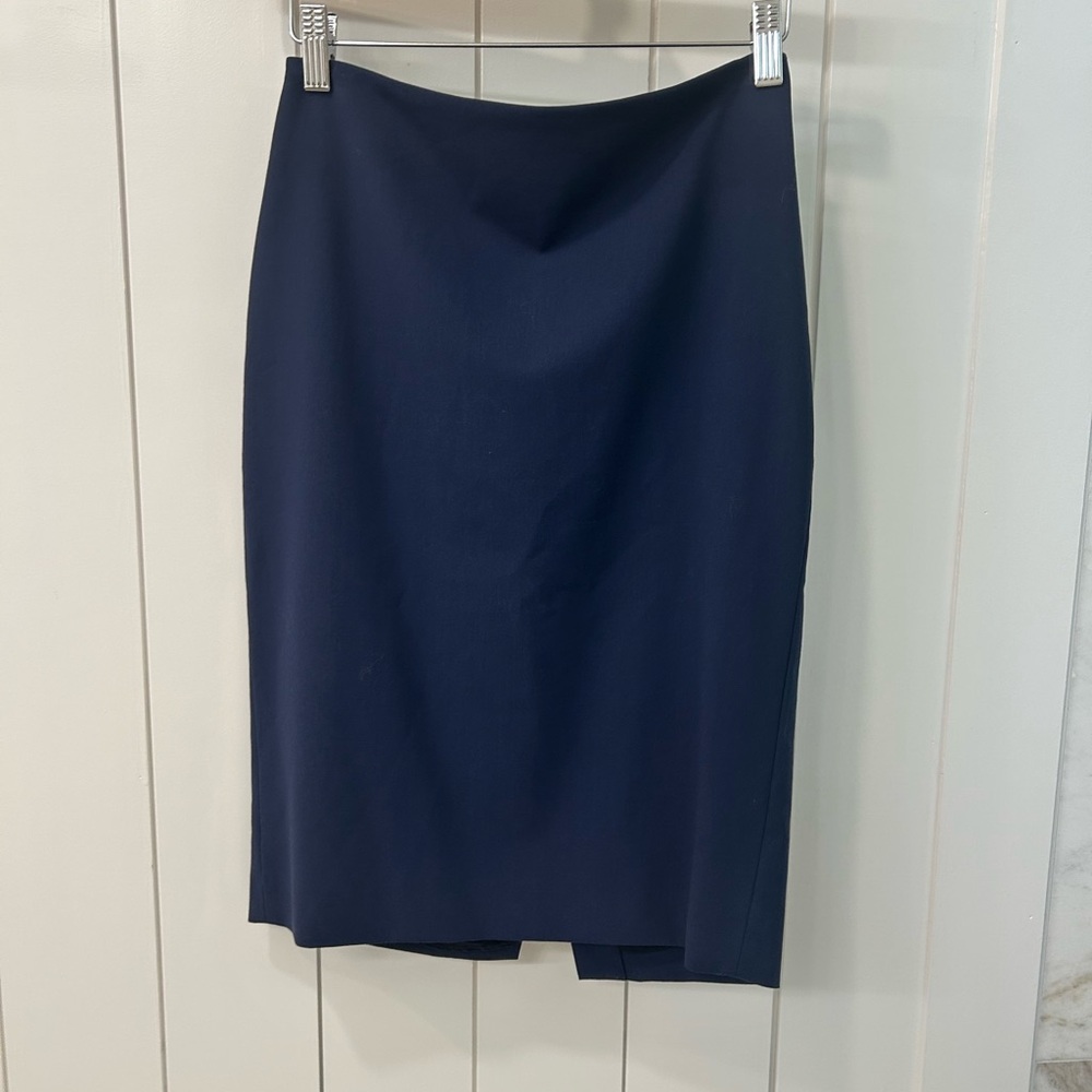 Theory Navy Blue Pencil Skirt